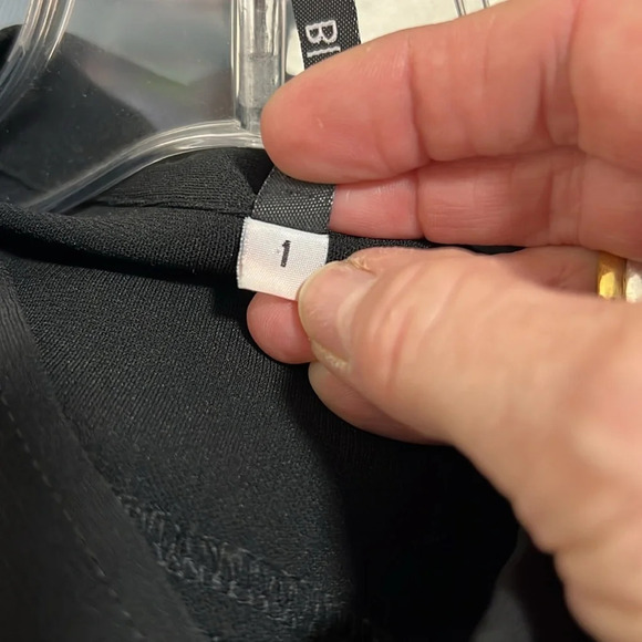 Blanque Black Long Sleeve Off Set Button Down Over shirt Jacket Lagenlook Size 1 - Picture 10 of 11